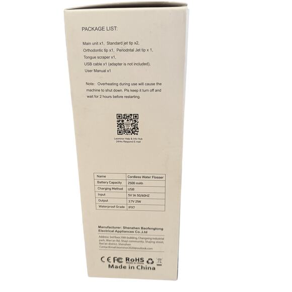 Leovivor Portable Water Pic Oral Irrigator Cordless Water Flosser Rechargeable - Picture 3 of 3